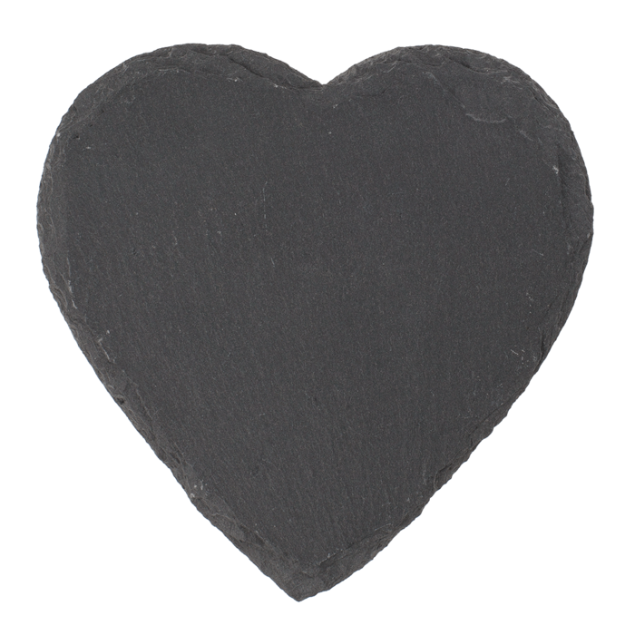 Slate coaster, heart, ca. 10 cm, Set of 4 pcs - Image 2