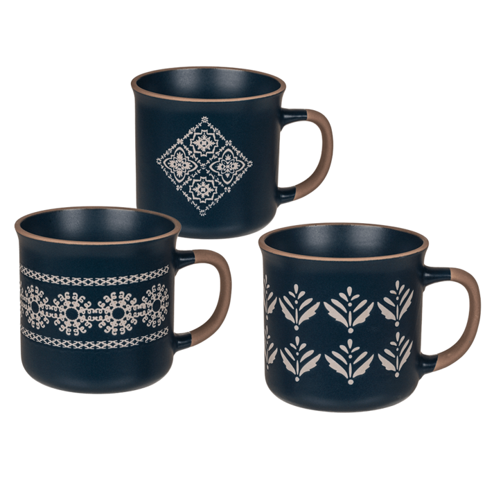 Mug, blue-white coloured decor, ca. 9,2 x 7,1 cm,