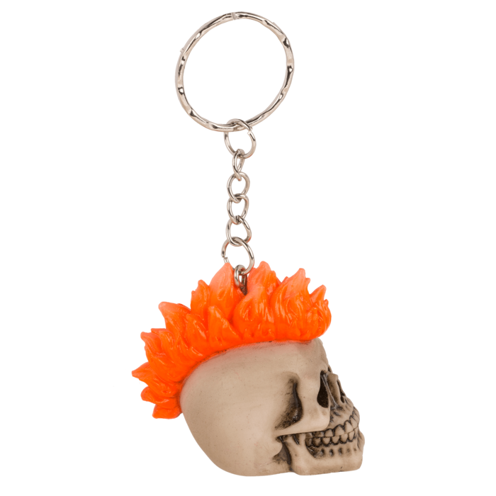 Metal Keychain, Skull, Punk, - Image 2