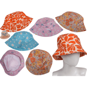 Bucket hat, Flowers, 4 ass.,