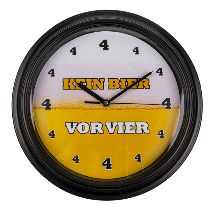 Wall clock with sound, Kein Bier vor 4, - Image 4