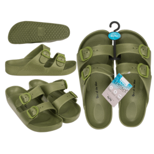 Men sandals, green, size 41/42,