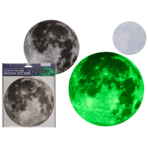 Glowing Moon Sticker, Glow in the Dark,