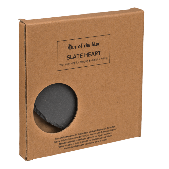 Heart shaped slate board, - Image 3