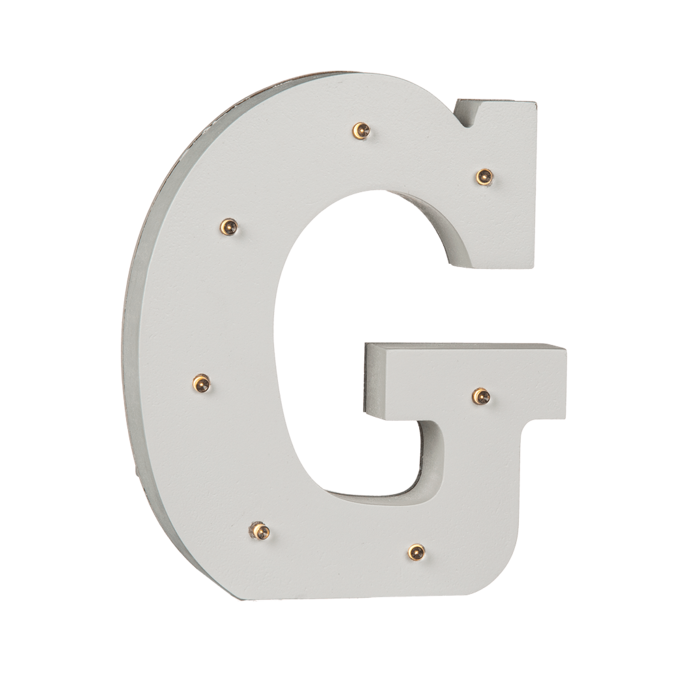 Illuminated wooden letter G, with 7 LED, - Image 3