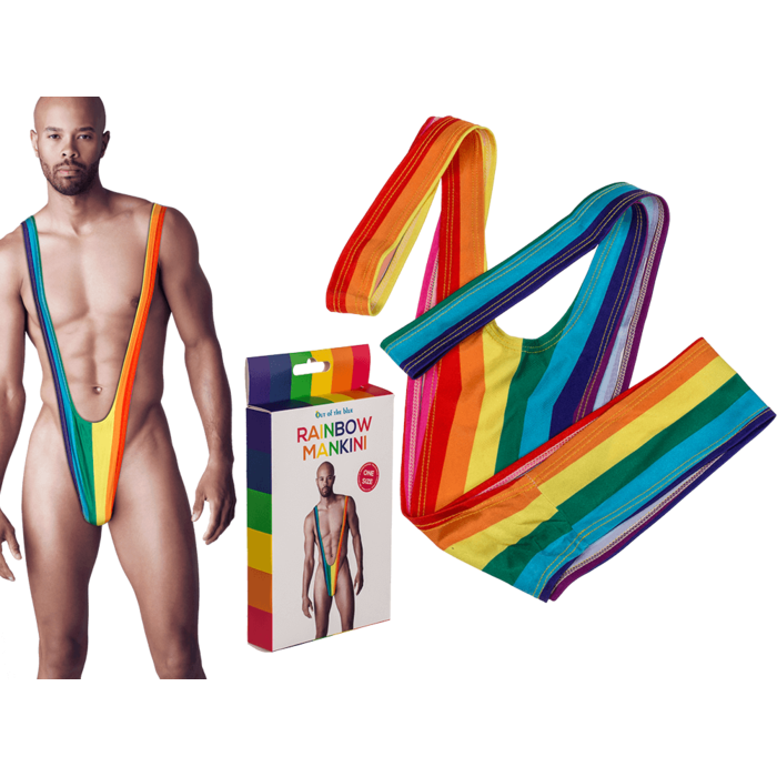 Man Swimsuit, Rainbow Mankini,