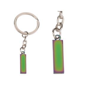 Metal Keychain, Rainbow Letter - Letter I
