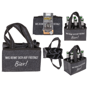 Felt Bottle Bag with 6 compartments,