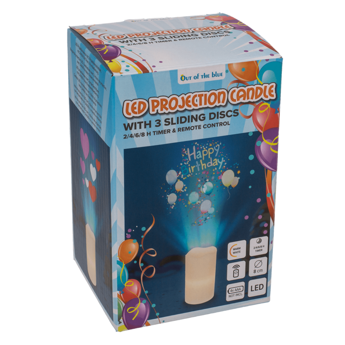 LED candle projector, Celebrations, 8 x 15 cm, - Image 3
