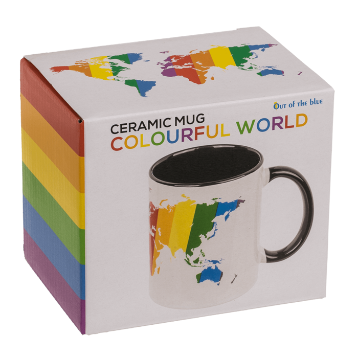 Mug, Colorful World, Stoneware, - Image 3