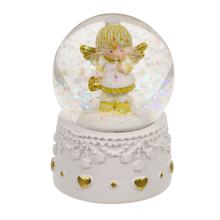 Snow globe, winter angel, on socket, - Image 2