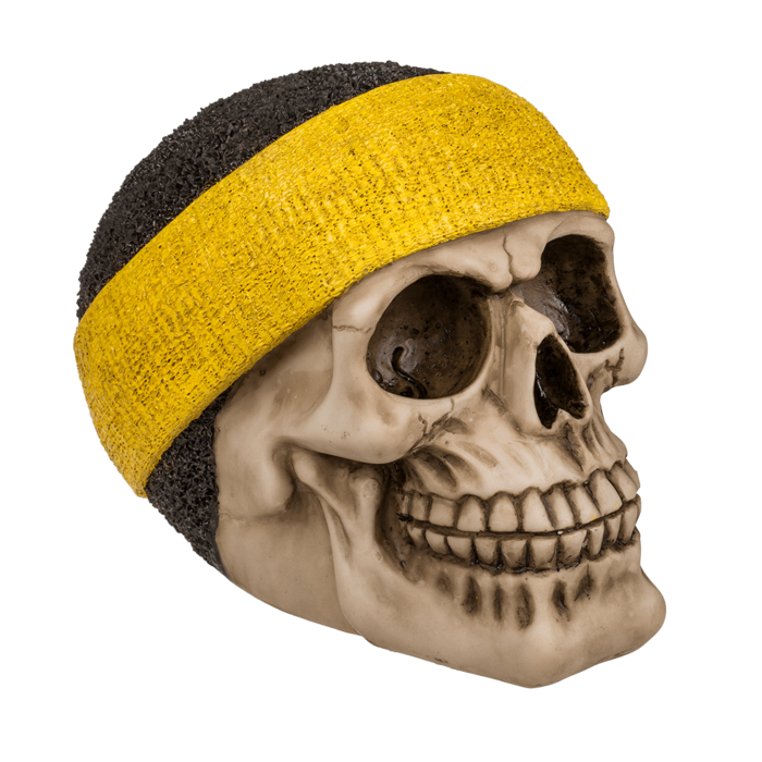 Savings bank with lock, Skull with headband, - Image 3