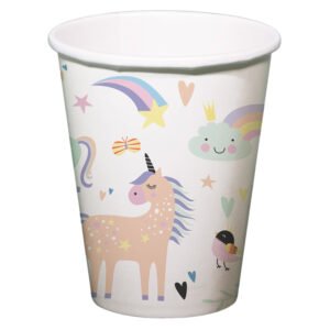Paper Cups - Unicorns & Rainbows - 250 ml - 6 pieces