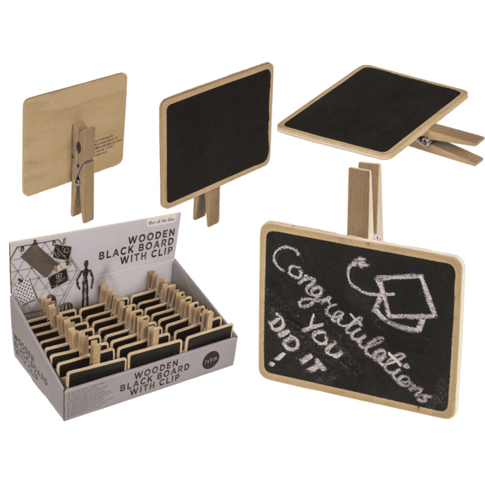 Large Wooden Blackboard with clip,