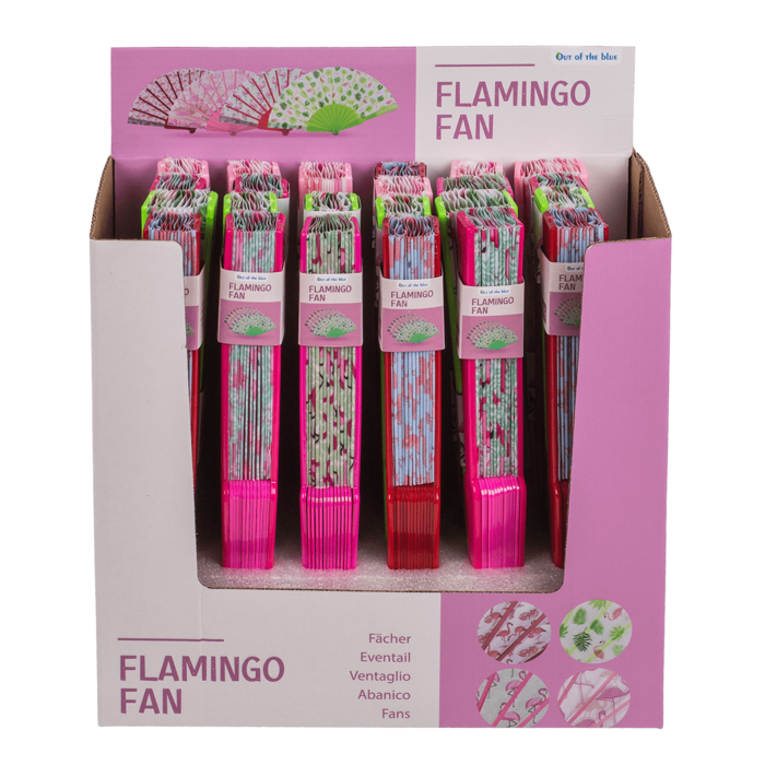 Plastic fan, flamingos, - Image 2