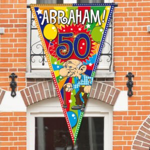 50th Birthday Abraham Super Party XL Bunting - 90x150 cm