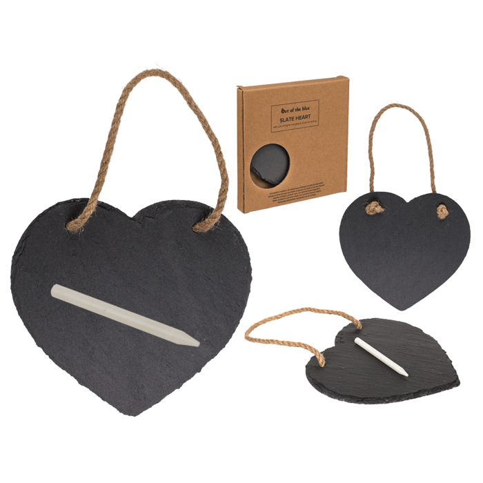 Heart shaped slate board,