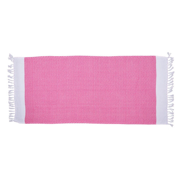 Pink/white premium fouta towel - Image 2