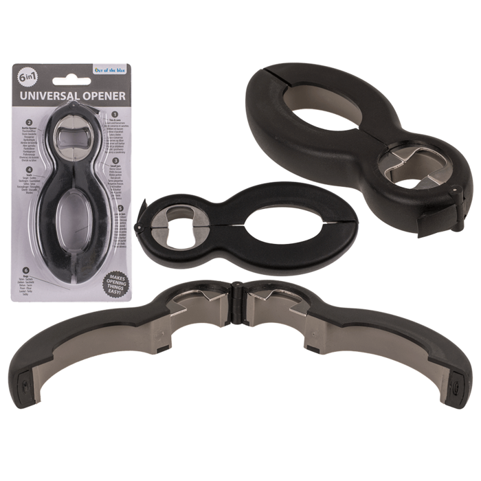 Universal Opener, 6 in 1, black/grey,