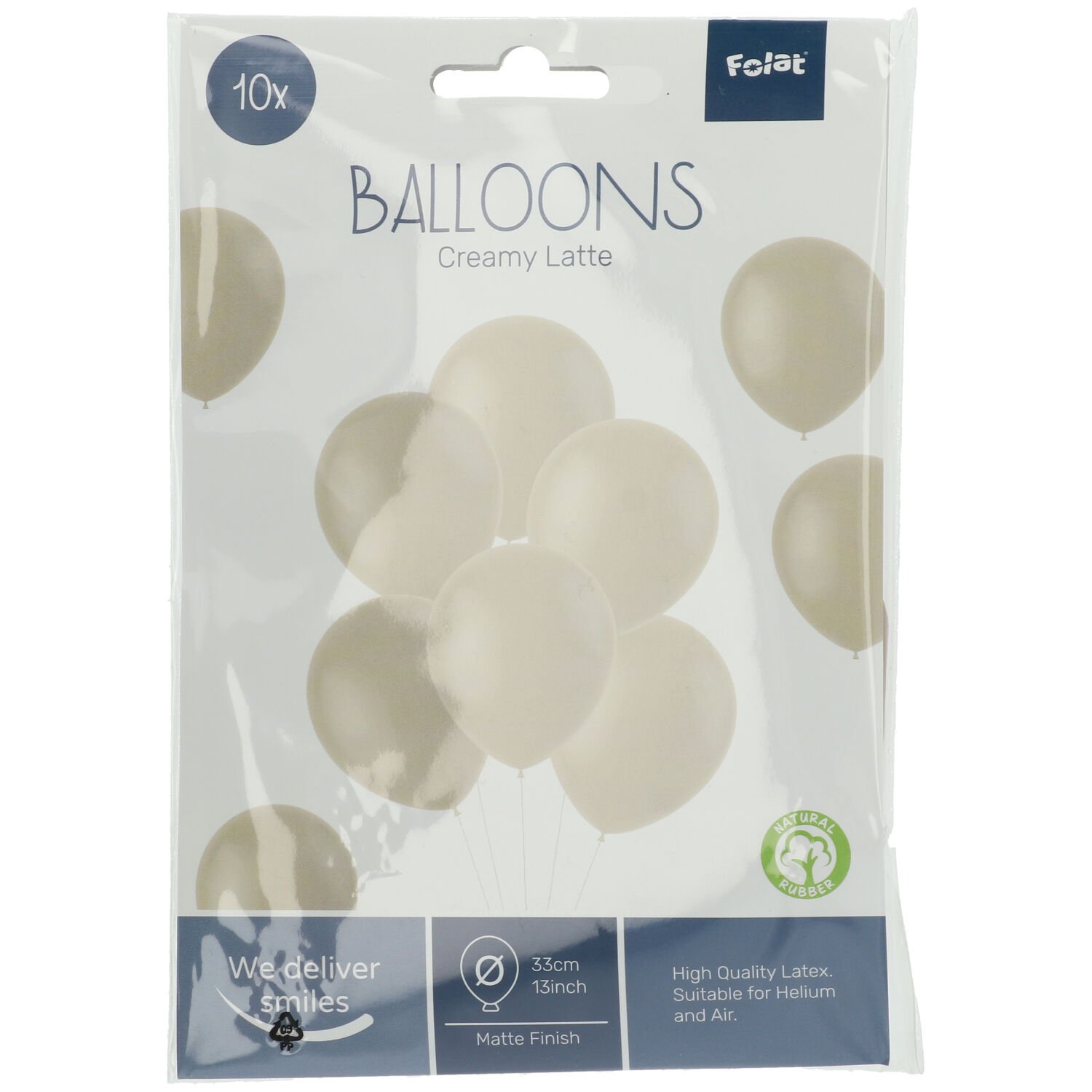 Balloons Creamy Latte 33cm - 10 pieces - Image 3