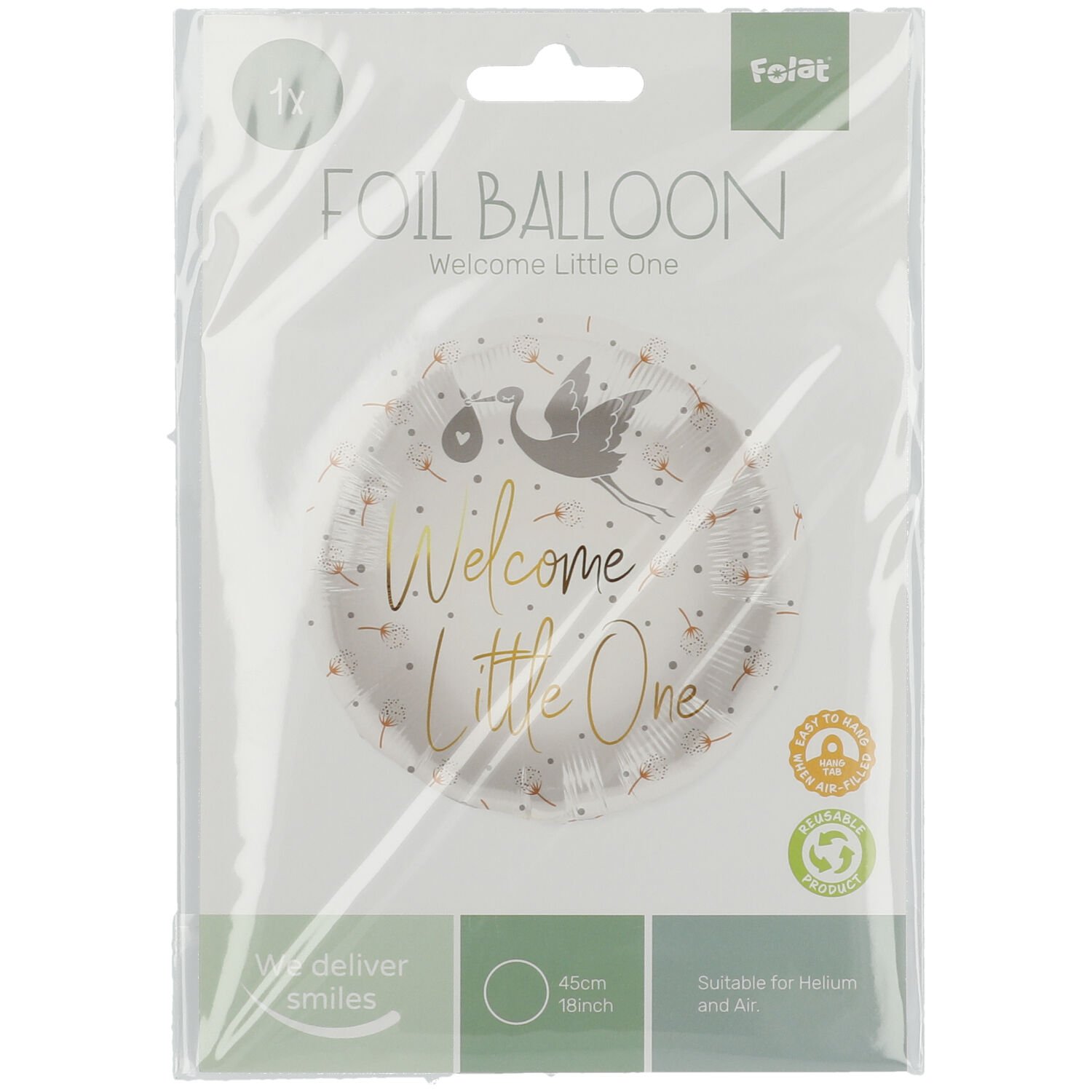 Foil Balloon Welcome Little One Starch - 45 cm - Image 2