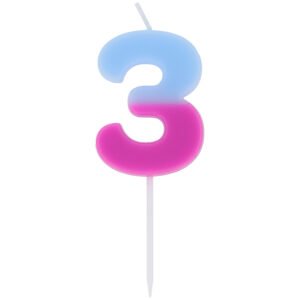 Candle - Stripetastic - Number 3