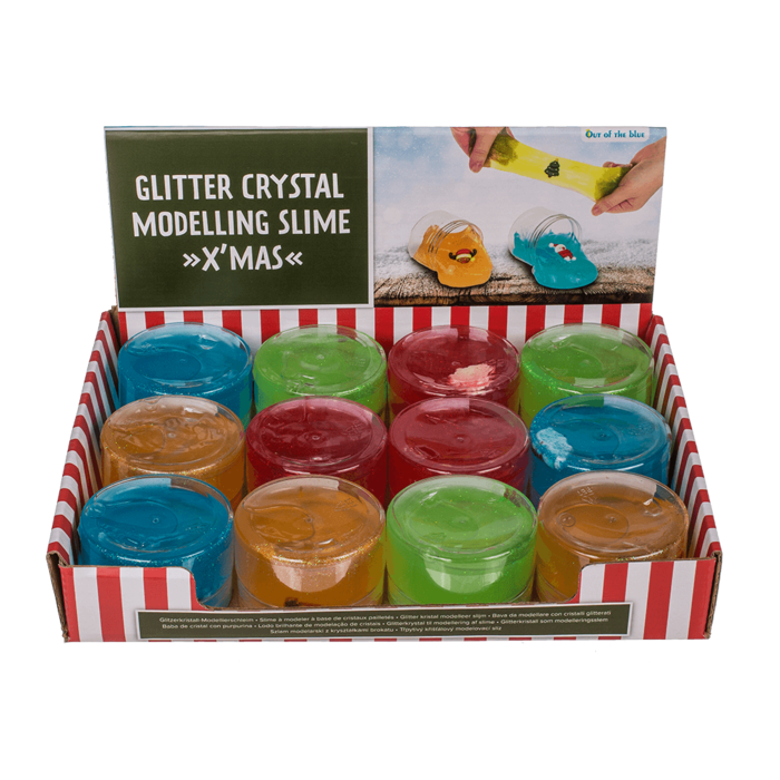 Glitter crystal modelling slime, Xmas, 130 g,