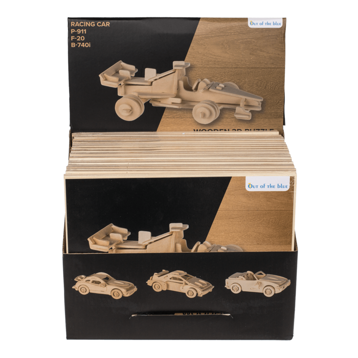 Natural Wooden 3D Puzzle, Cars, - Image 2