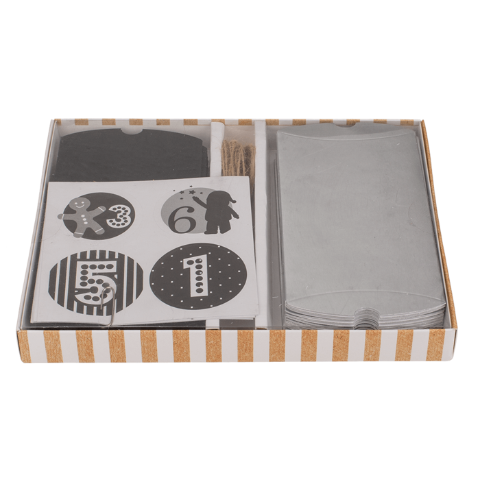 Black/silver coloured advent calender, - Image 3