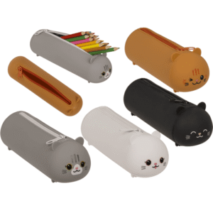 Cat Pencil Cases, Silicone,