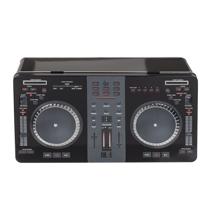 Rectangular metal tin box, DJ keyboard, - Image 2