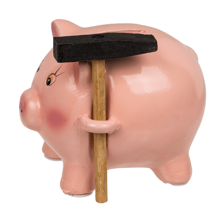 Savings box, Pig with Hammer, - Image 2