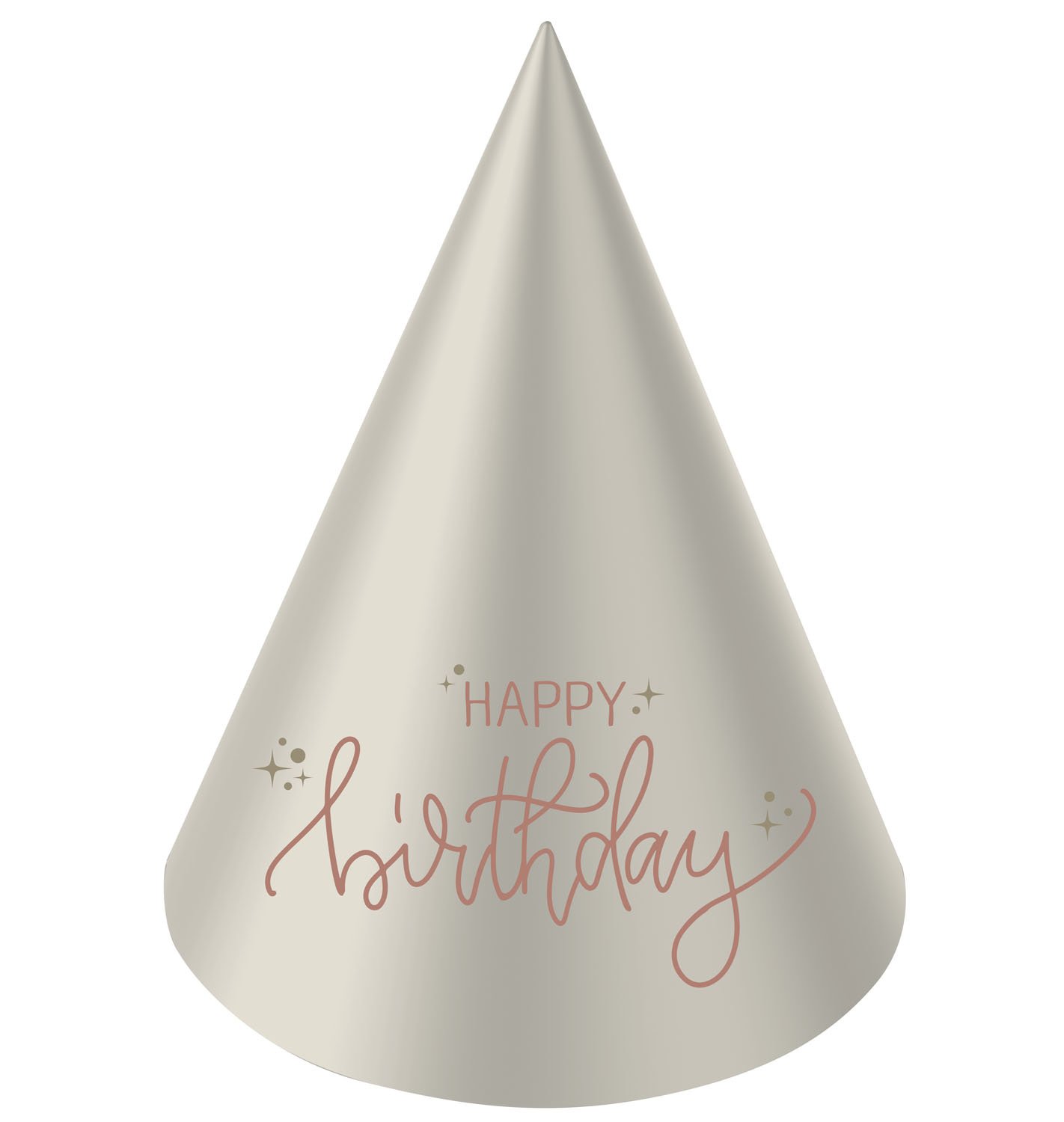 Mini Party Hats - Crème Rose - 10 cm - 6 pieces - Image 3