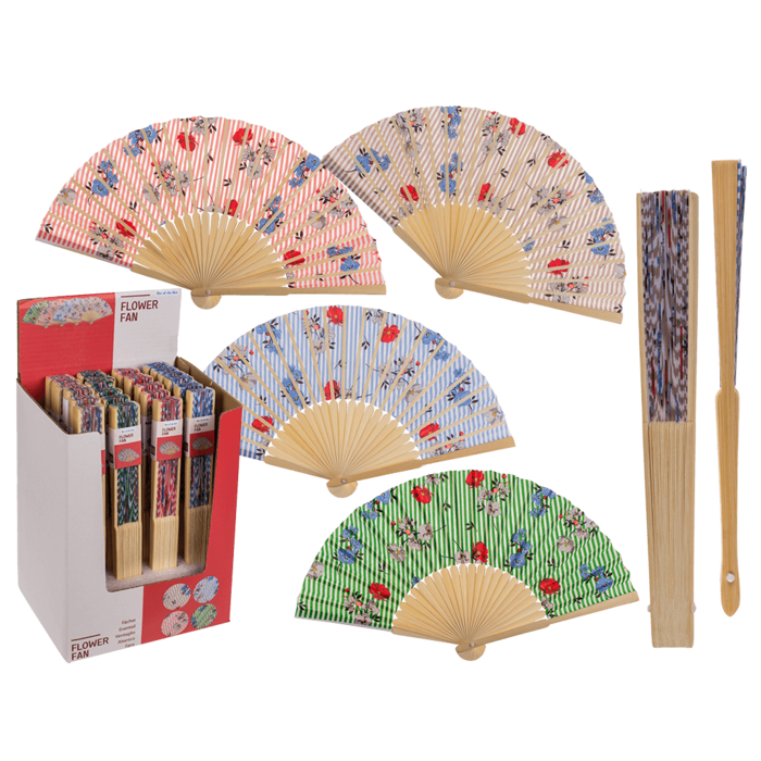 Fan, oriental flower,