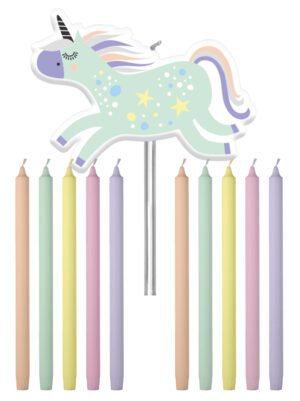 Candles Unicorns & Rainbows 10cm - 11 pieces