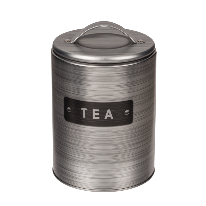 Silver coloured, round metal tin, Coffee, - Image 2