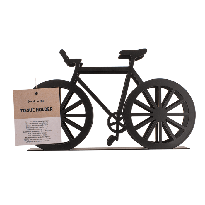 Black metal tissue holder, bicycle, ca. 19 x 3 x - Image 2