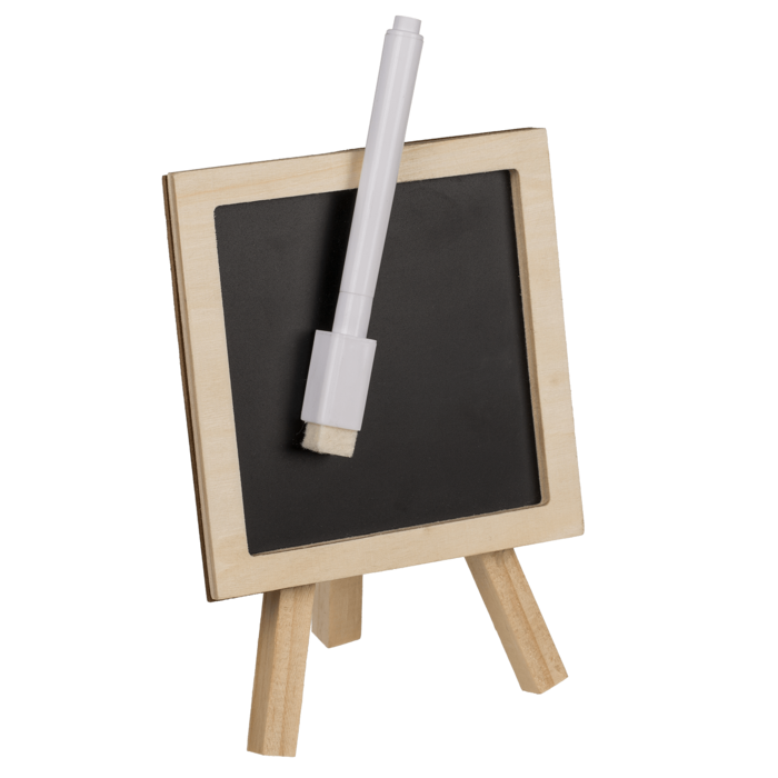 Mini magnetic black board, with pen and stand, - Image 3