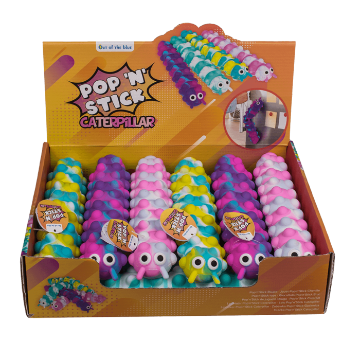 Fidget Pop N' Stick Toy, Caterpillar, - Image 2