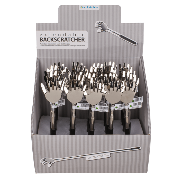 Extendable metal back scratcher with rubber - Image 2