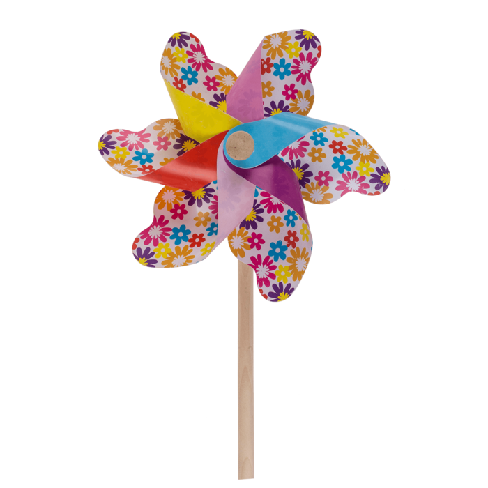 Coloured windmill with flowers, - Image 3