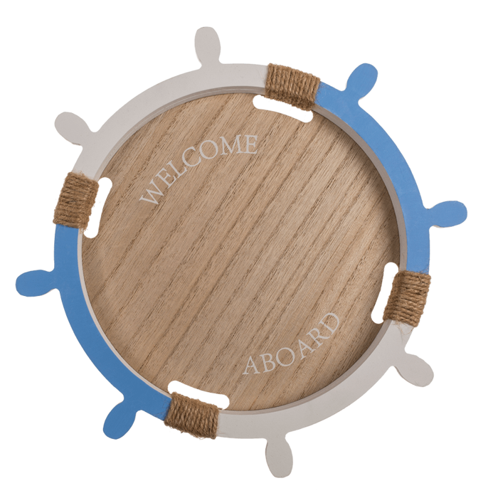 Wooden tray, Welcome Aboard - Image 3