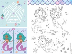 Activity Placemat - Mermaid Magic - 6 pieces