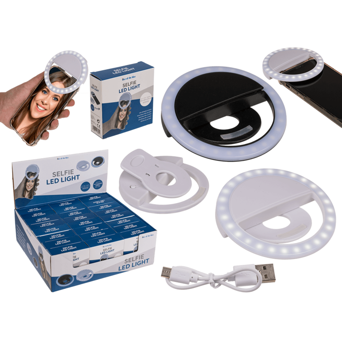 Selfie LED Light, with 28 LED, rechargeable,