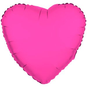 Foil Balloon Shape Heart - Neon Pink - 45 cm