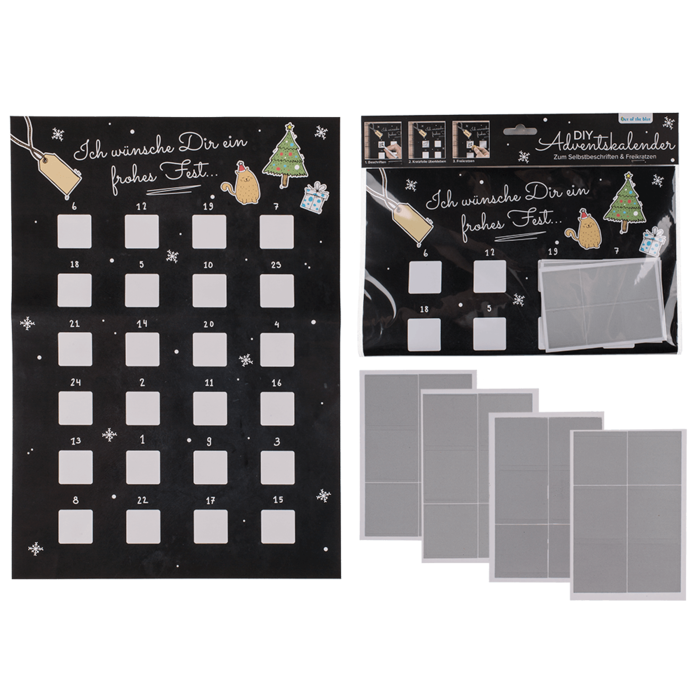 Scratch advent calendar, ca, 52 x 30 cm,