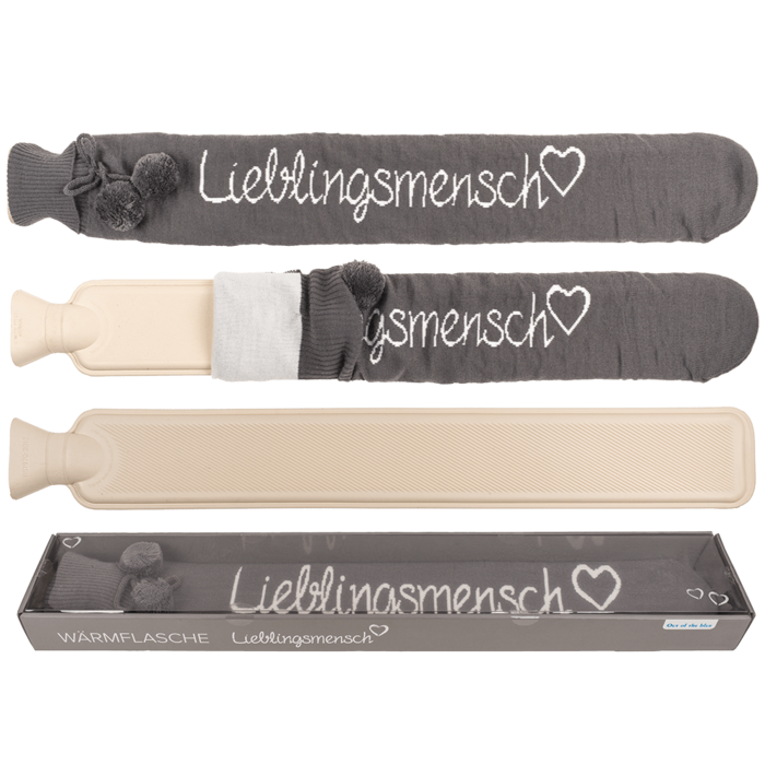 Long hot water bottle, Lieblingsmensch,