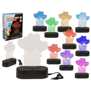 3D-Lamp, Happy Birthday, ca. 18 x 12 cm, plastic,