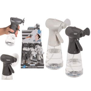 Fan with spraying bottle,