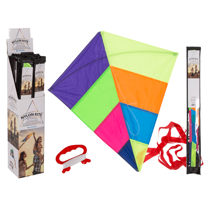 Kite with storage bag, Rainbow,